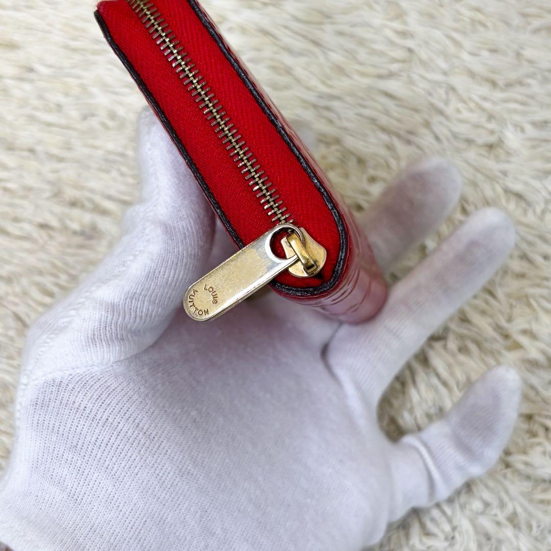 【美品】ルイヴィトン ジッピーパース ヴェルニ M90202 レッド