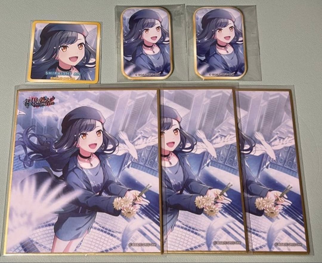 プロセカ グリッター缶バッジ 24B エピカ 14A 白石 杏