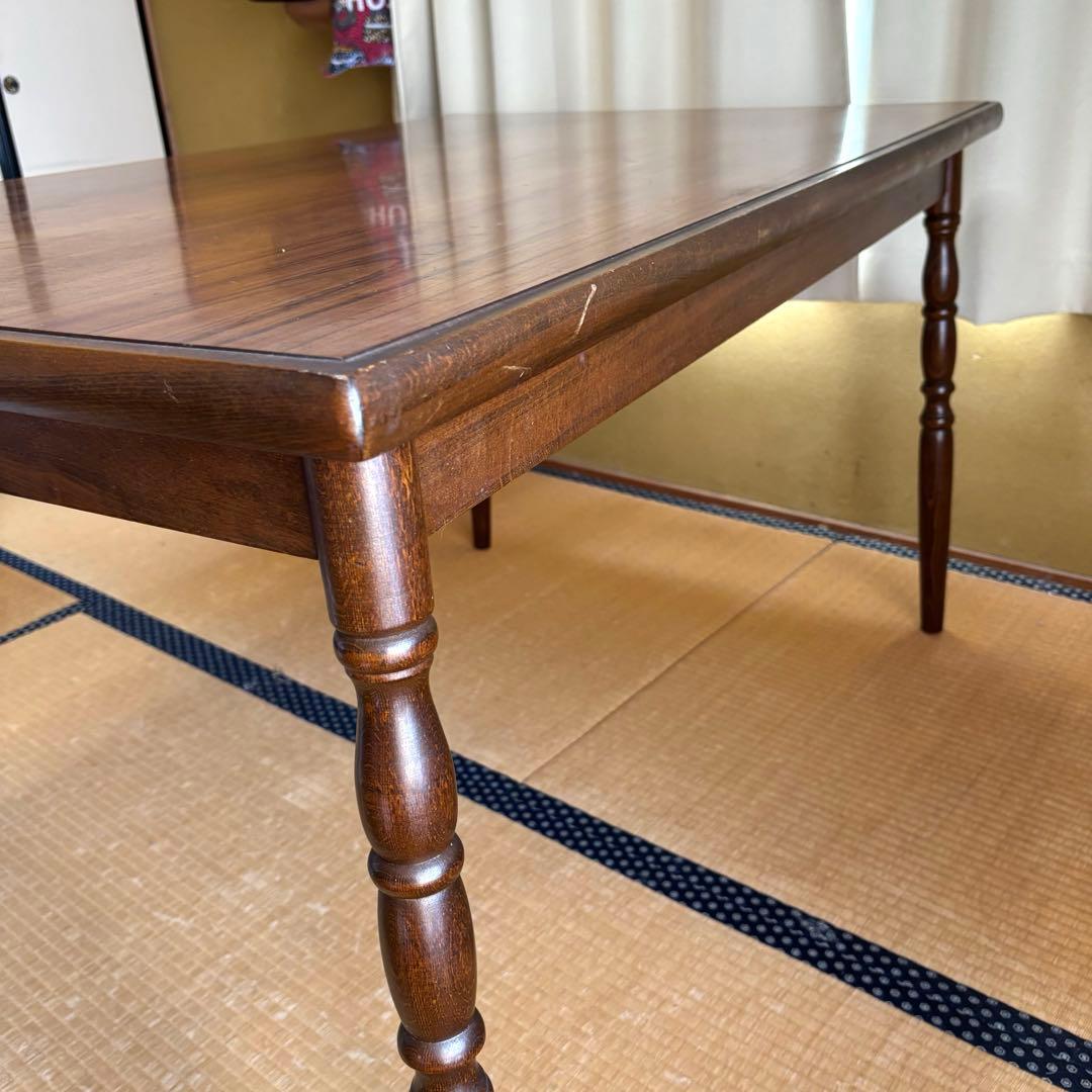 木製ダイニングテーブル アンティーク　昭和レトロ