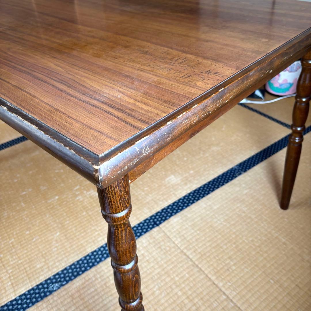 木製ダイニングテーブル アンティーク　昭和レトロ