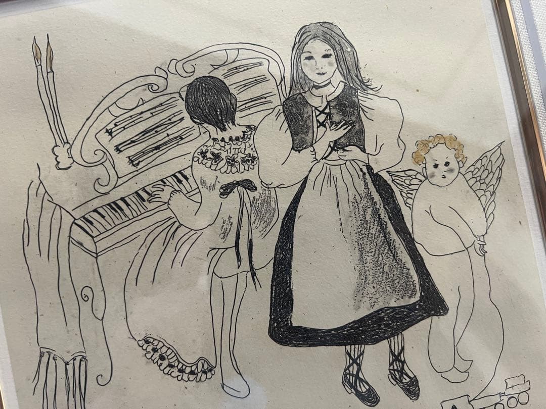 イングリット・フジ子・ヘミング サロンコンサート銅版画 エッチング