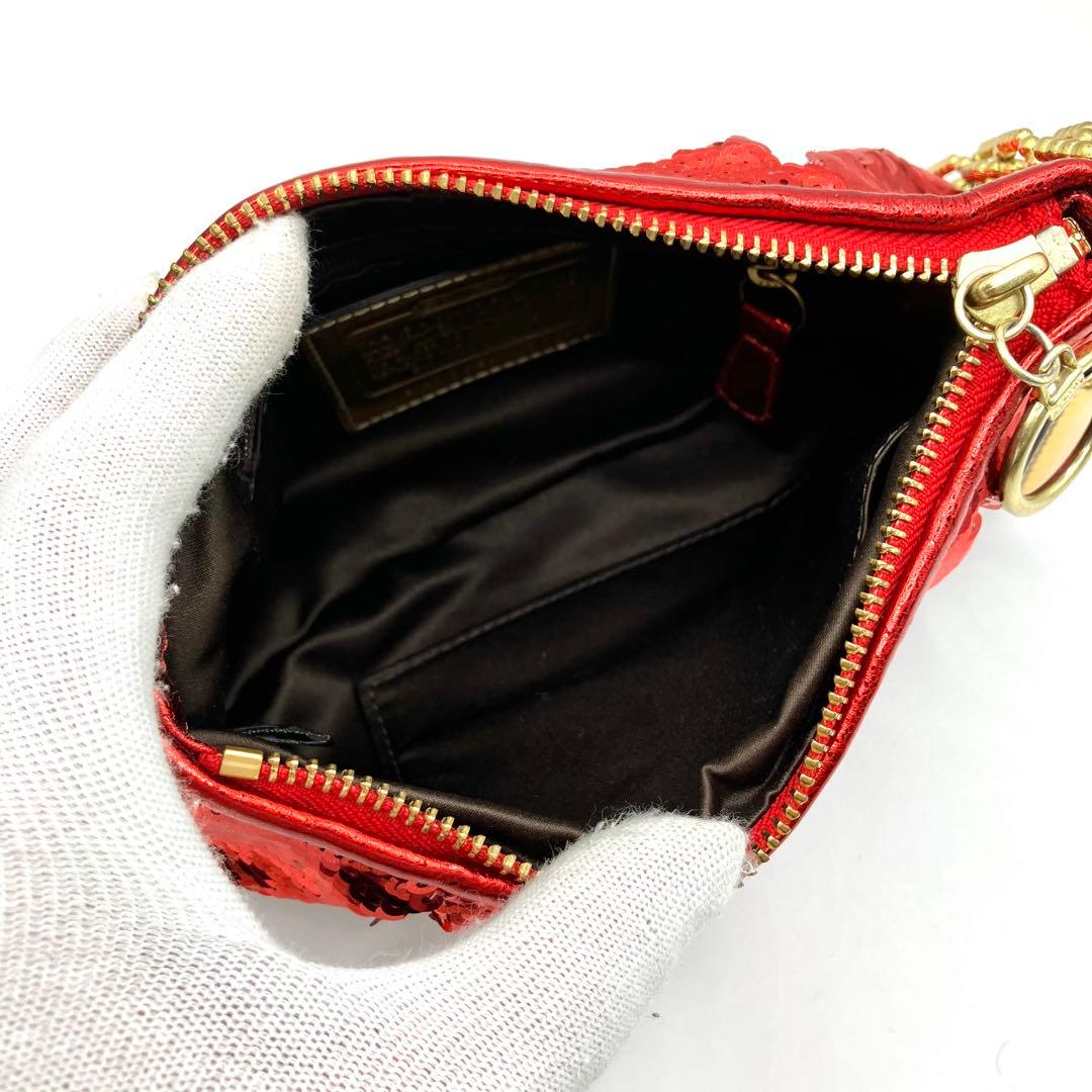 【希少】COACH コーチ　ハンドバッグ　ショルダーバッグ　ポーチ　スパンコール