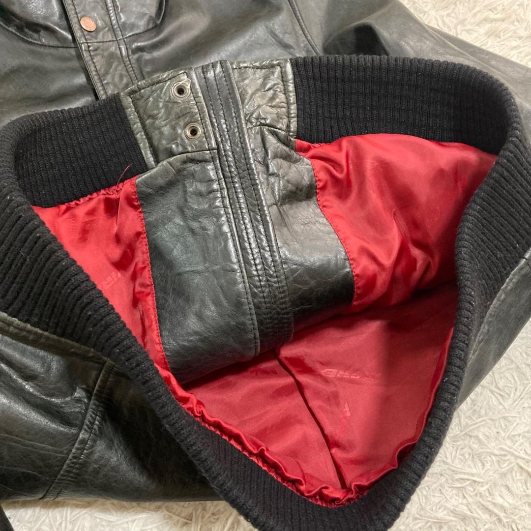 15654✨アヴィレックス XL ホースハイドレザージャケット 馬革 ライダース