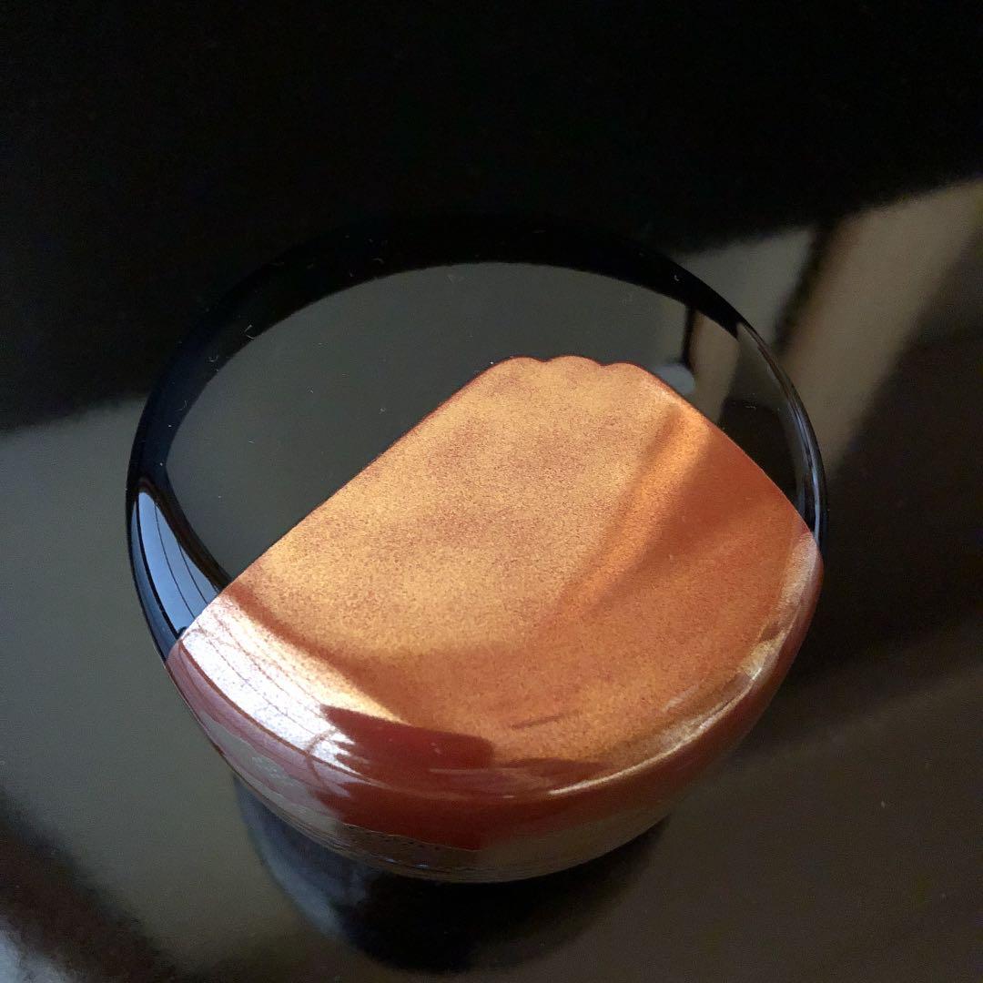 【未使用品】平棗　紅富士蒔絵　螺鈿　内銀地　細川司光　茶道具　共箱