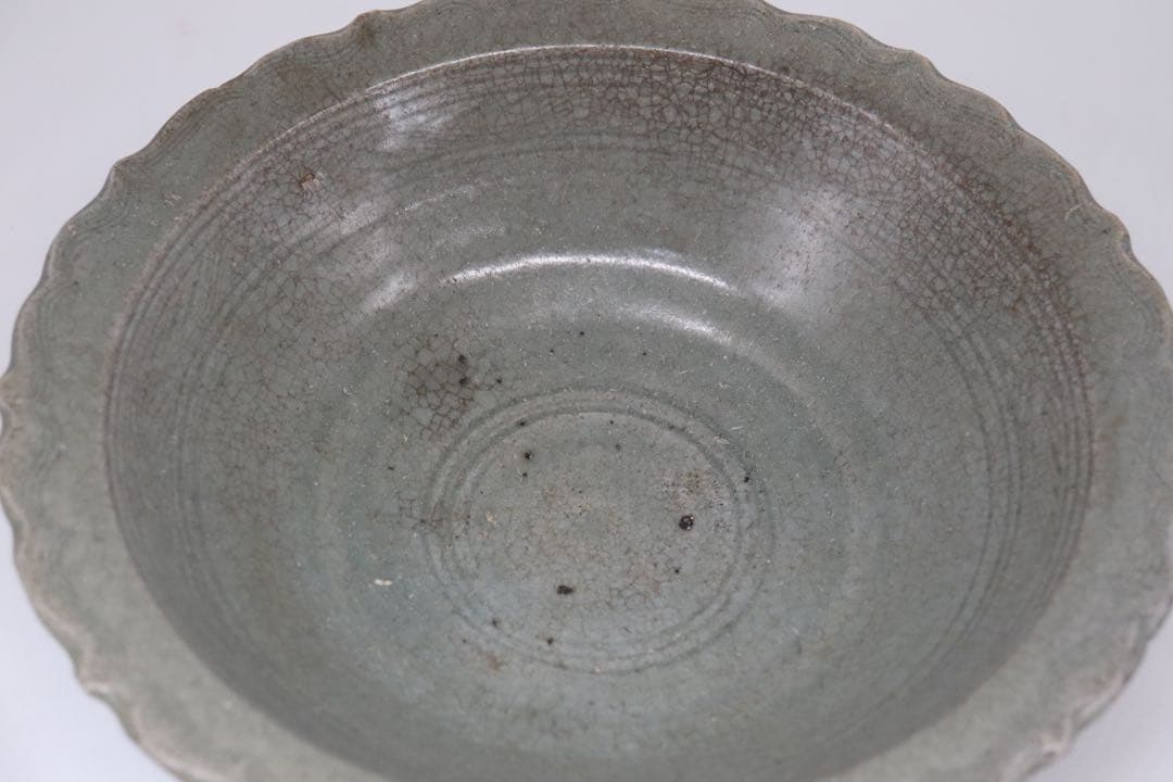 中国　明時代　青磁大皿　送料込み0929