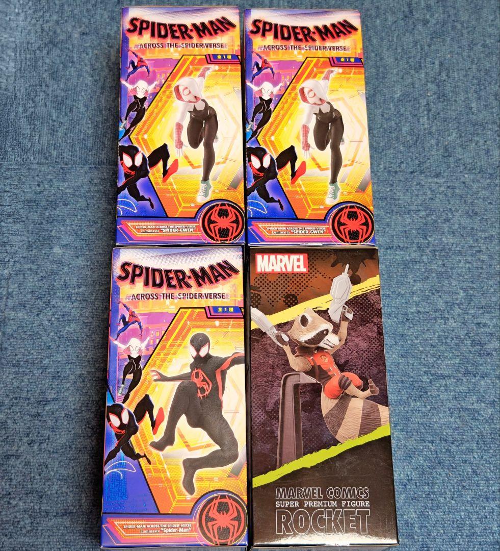 MARVEL ロケット・スパイダーマン ルミナスタ フィギュア　4点