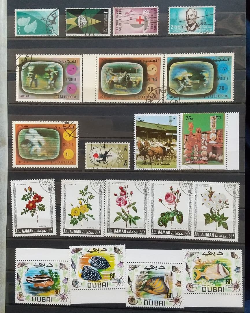 外国切手コレクション ガーナ南アサンマリノ他 大きな切手 三角切手 裸のマハ