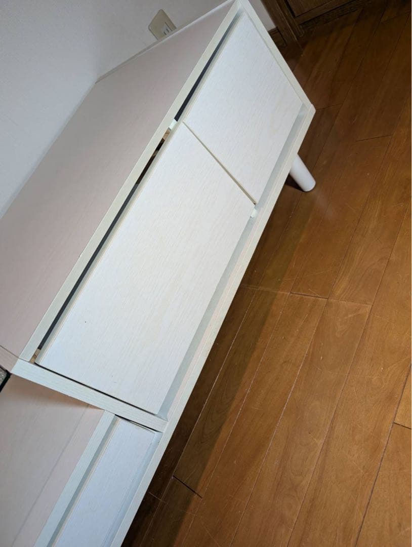 ■送料込■LOWYA ドレッサー コスメ台 ローテーブル 鏡化粧センターテーブル