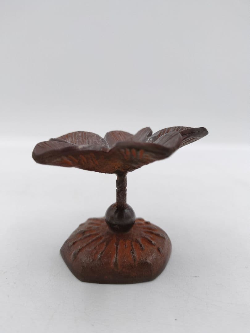 c289 蓋置 唐銅 突羽根 唐光 木箱 茶道具 古物