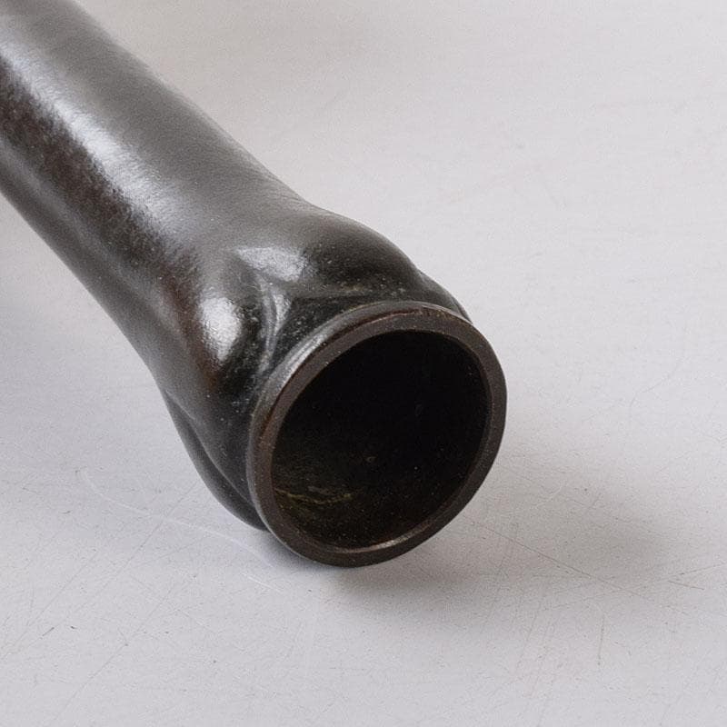 トッチャン　大名物　古銅鶴首花入　銘鶴一声写　花入　共箱　C　7864