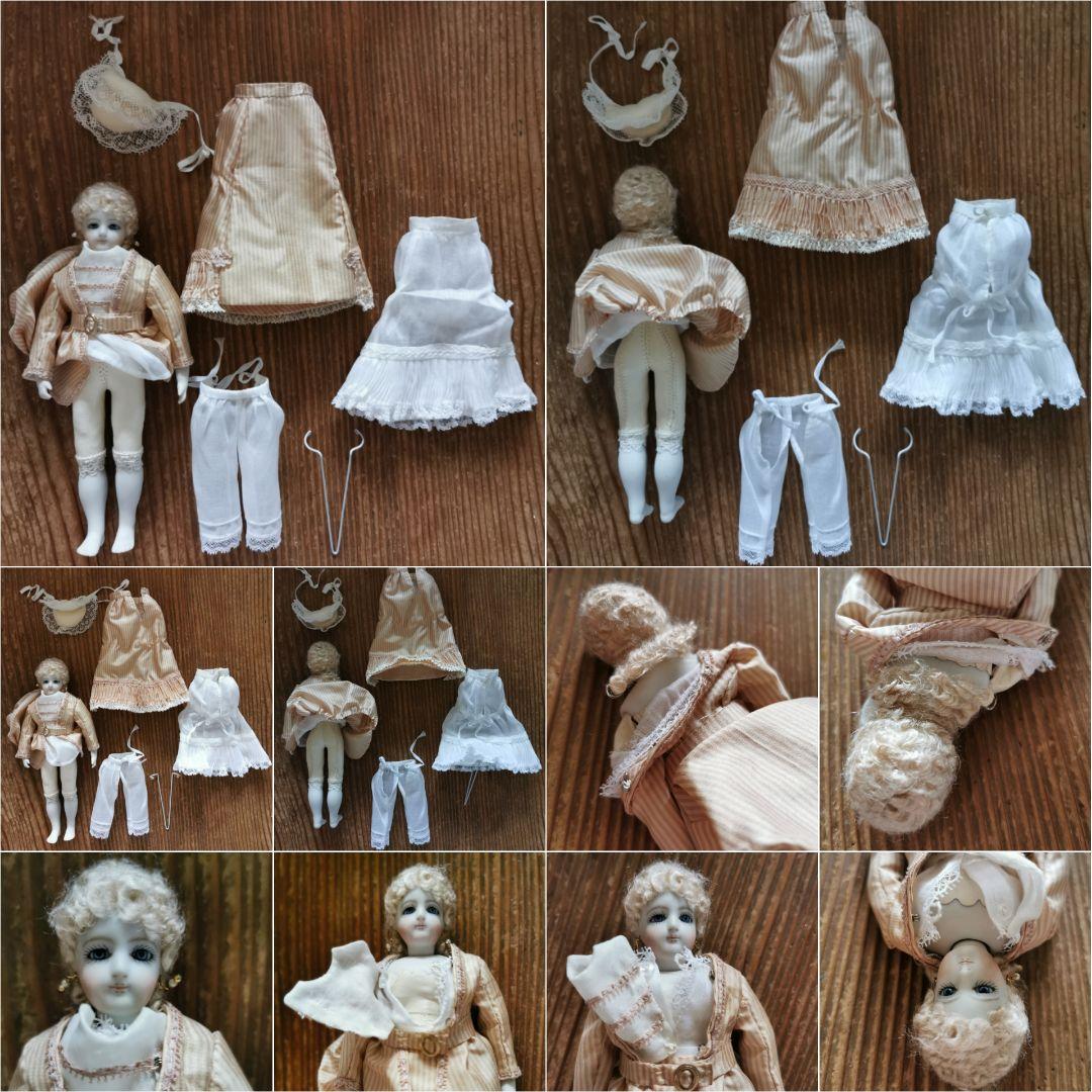 ヴィンテージ 作家物ミニョネットフレンチビスクドール キャシーハンセン作 貴婦人