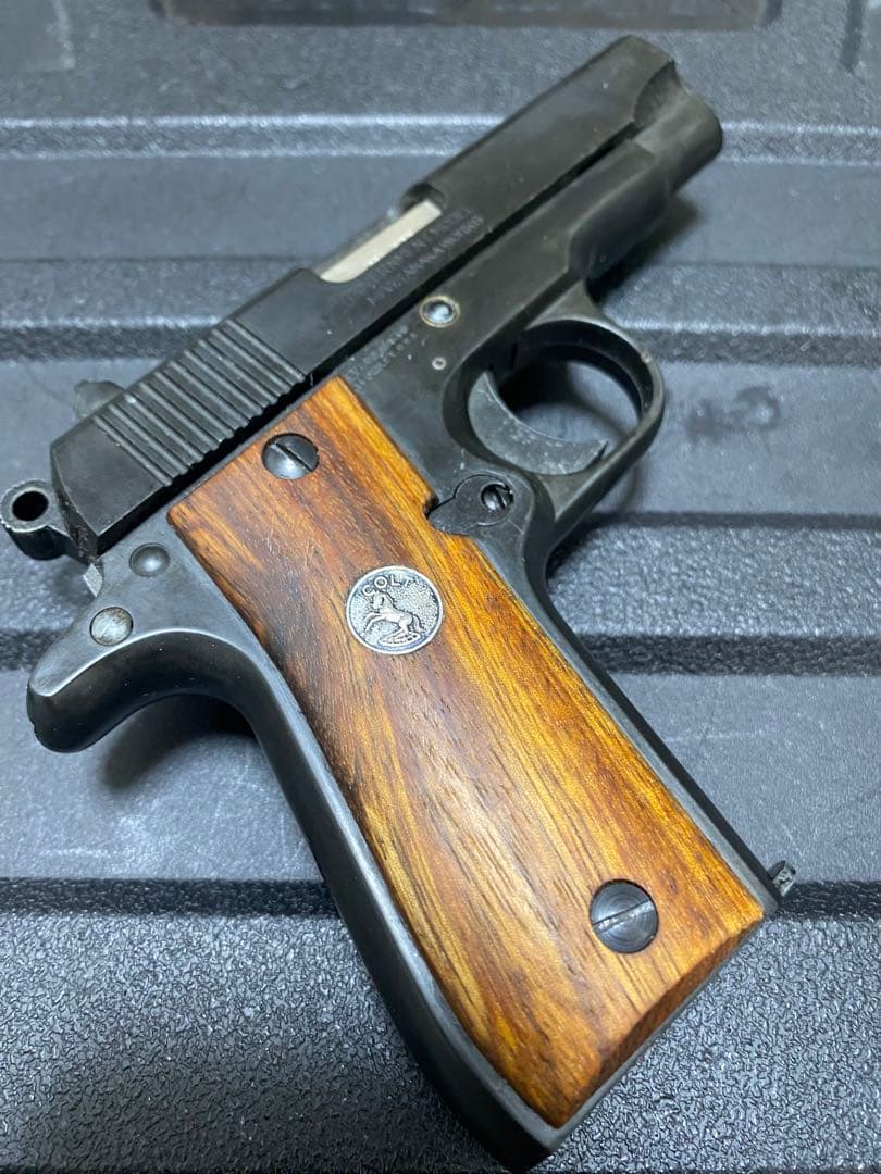 タナカ　コルト380オート　ウッドグリップ　ブラック　ガスブロ　絶版