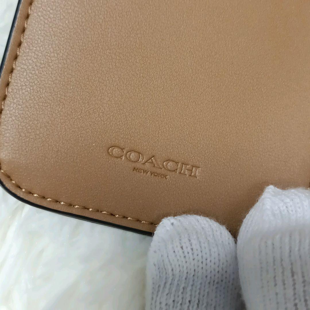 【極美品】COACH コーチ タビーミディアムウォレット 二つ折り財布 ブラック