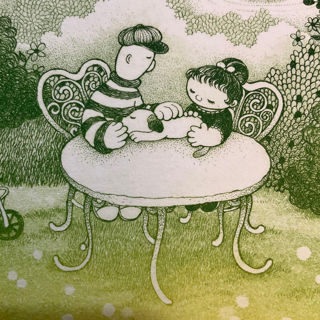 絵画・額縁・版画・上砂理佳・新品未使用・エッチング・犬・美術品・インテリア・雑貨