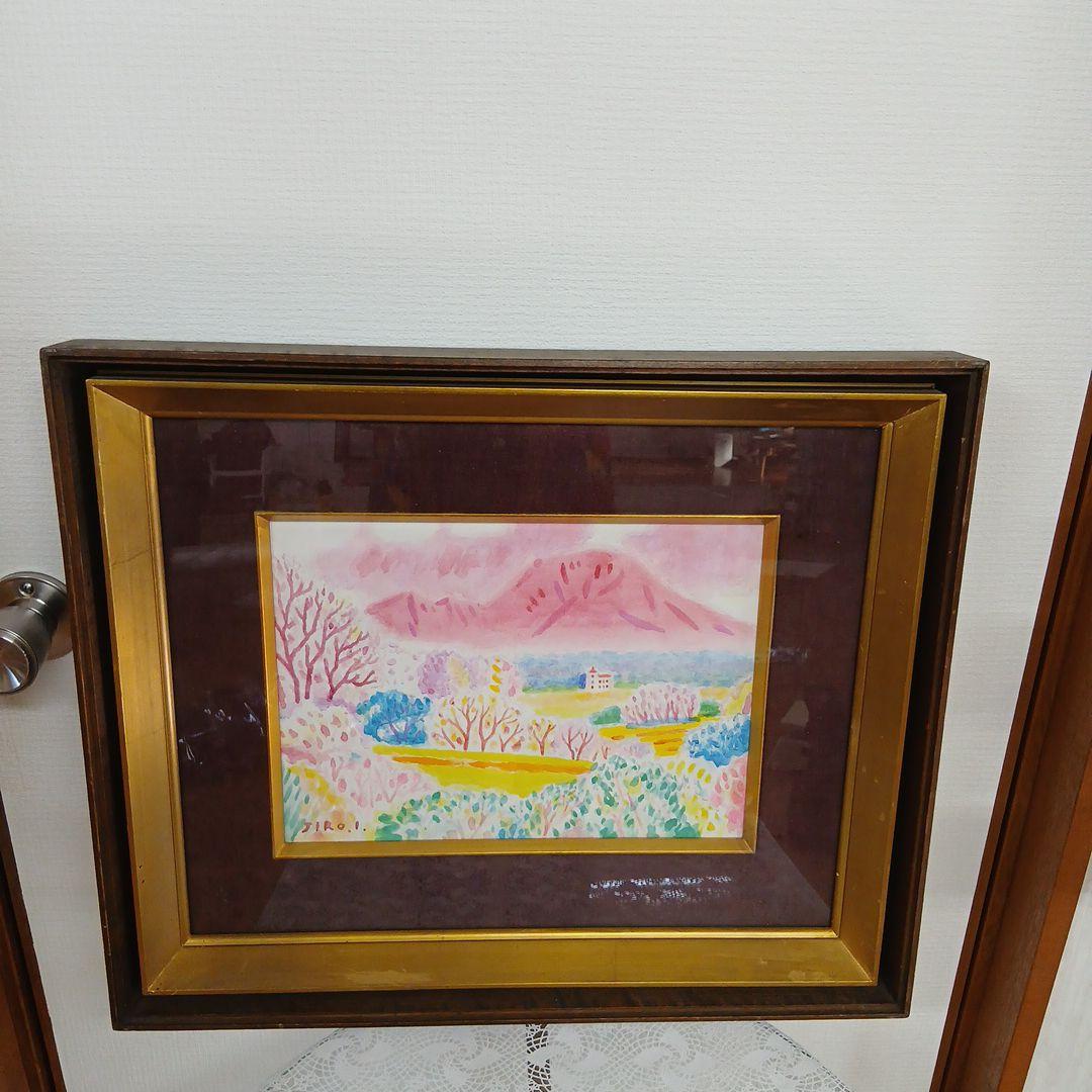 画人五十嵐二郎　軽井沢風景　額入り