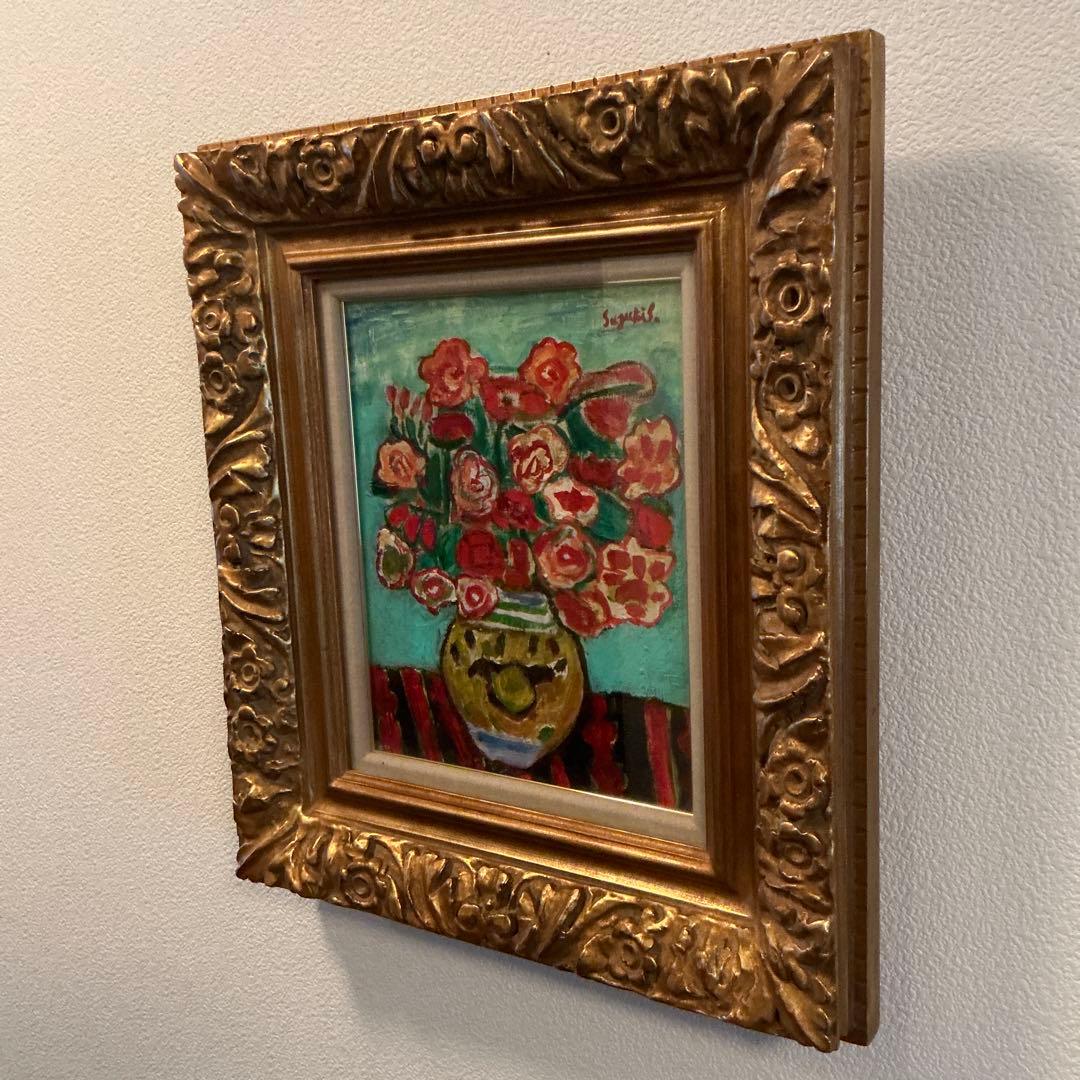 鈴木信太郎　薔薇　油彩画