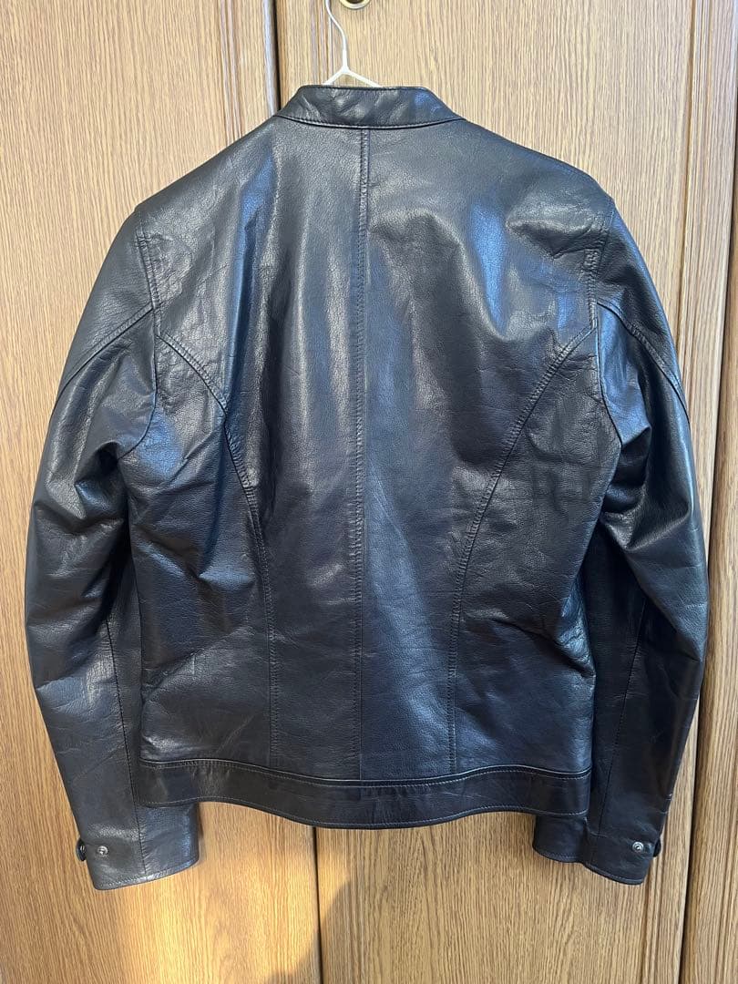 【値下げ！】PSポールスミス　ブラックレザーライダースジャケット　羊皮　M