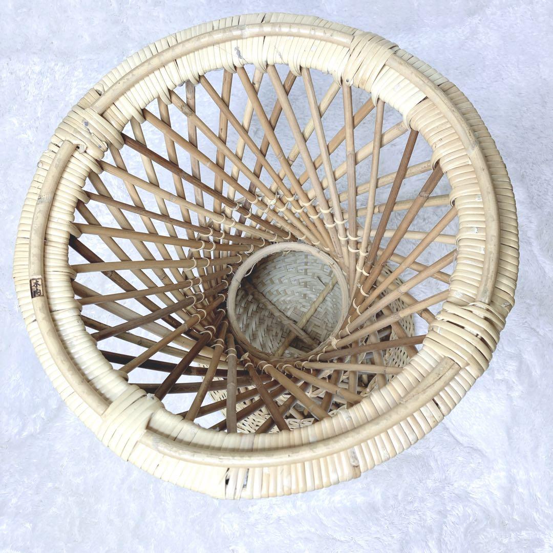 【スツール 籐】ラタン 木内籐材工業 アンティーク家具