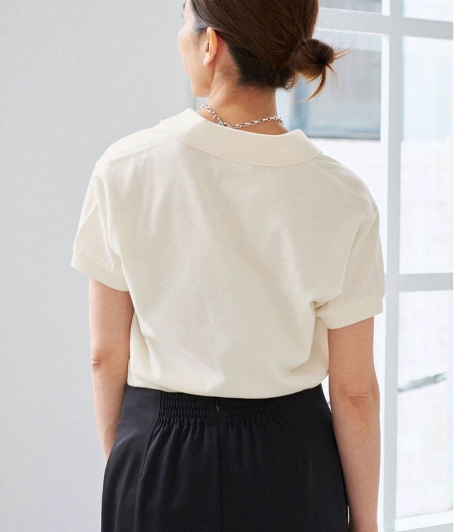 IENA ラコステ別注ポロシャツ　完売34ナチュラル