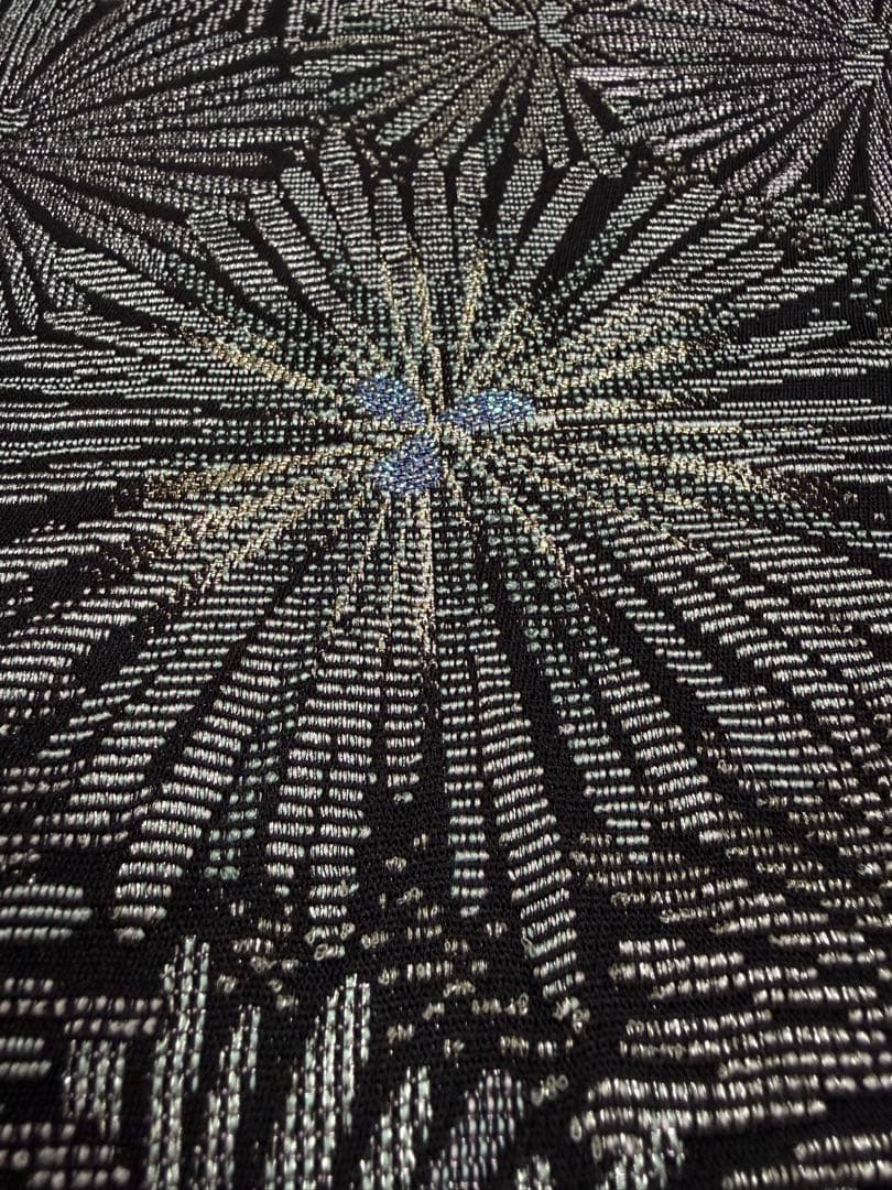 袋帯　黒地　正絹