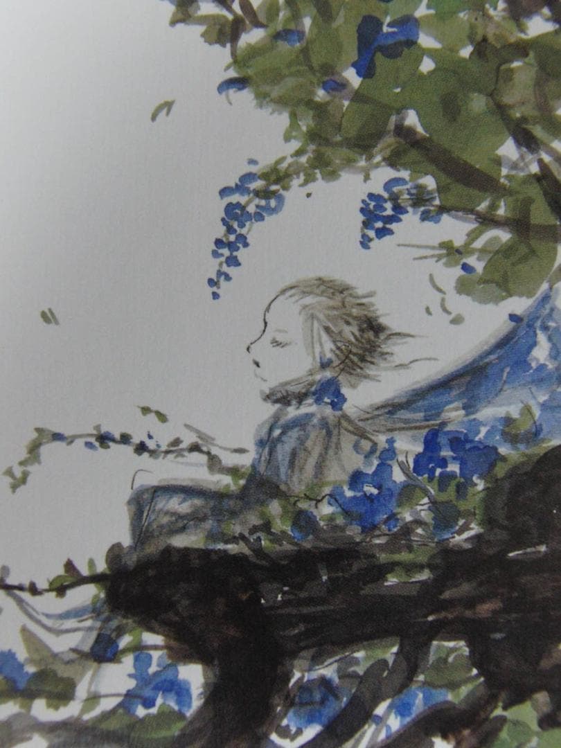 天野喜孝、【妖精シリーズ2008　ブルー】、希少な額装用画集より、状態良好