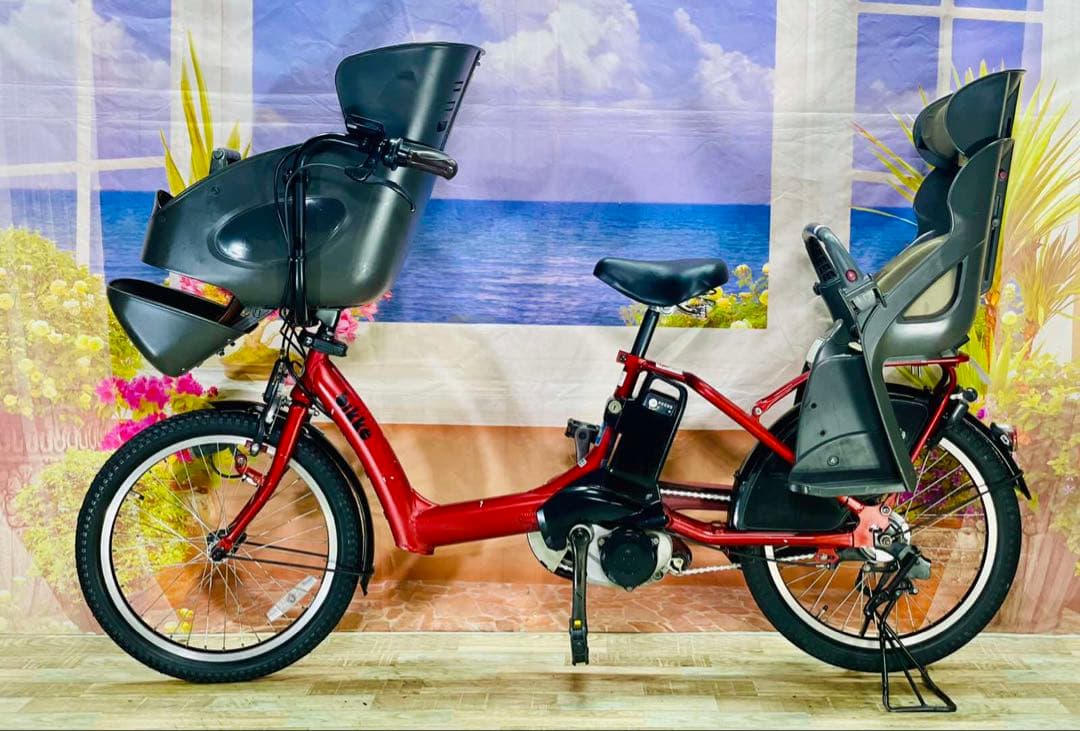 もも　ビッケ16AH⭐️ブリヂストン子供乗せ電動自転Y2887