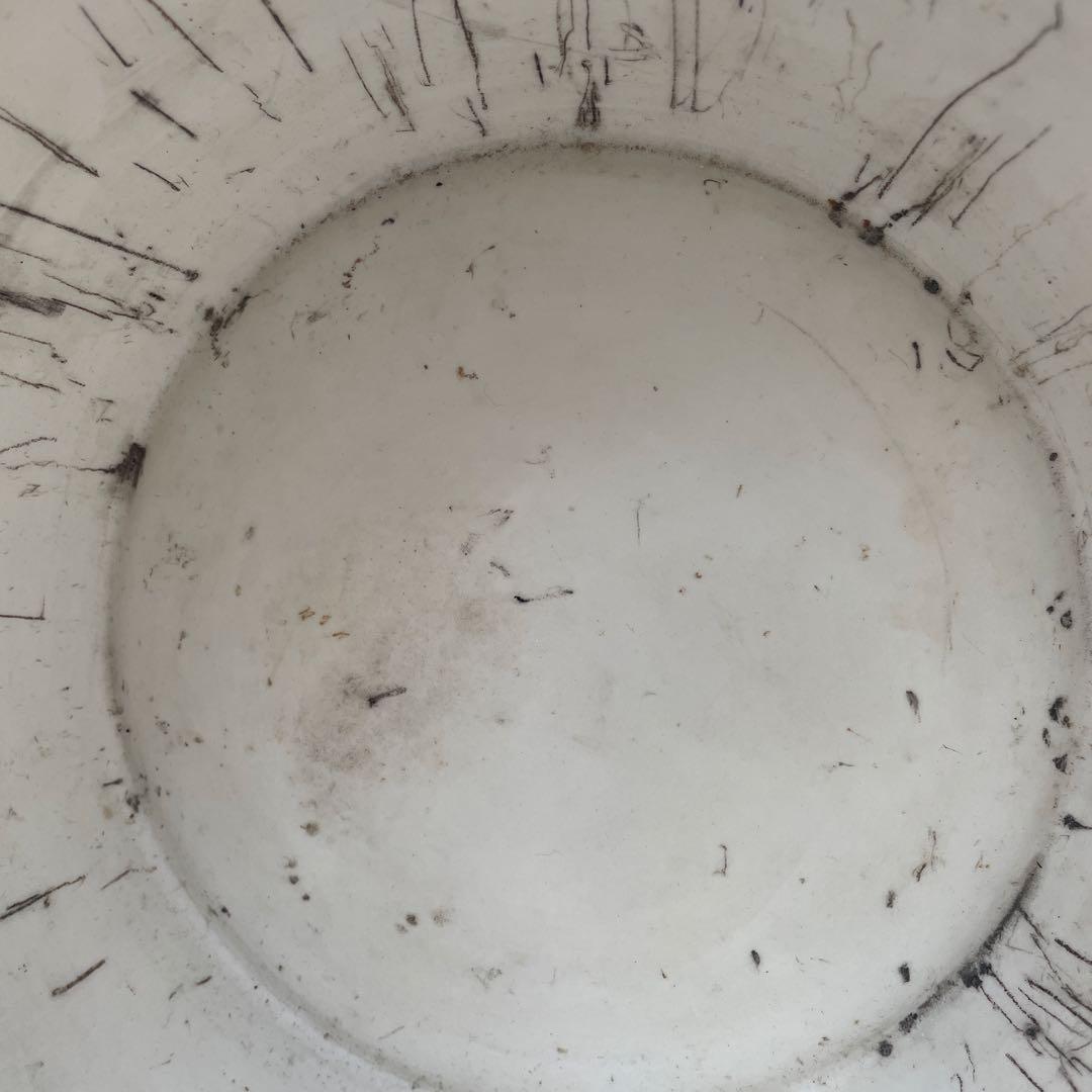 【最終値下げ　当時物】火鉢　ノリタケ　陶器　ブルー　菊　手あぶり　メダカ鉢　日陶