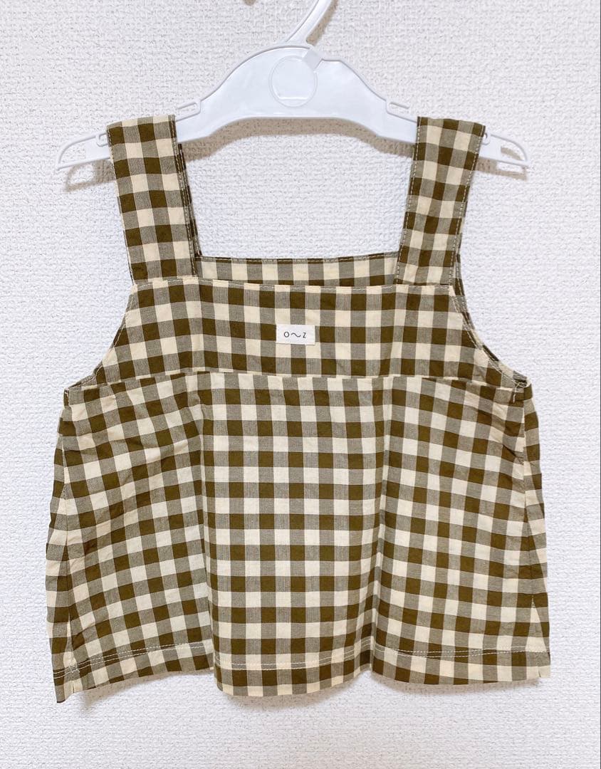 organic zoo－Olive Gingham 上下セット