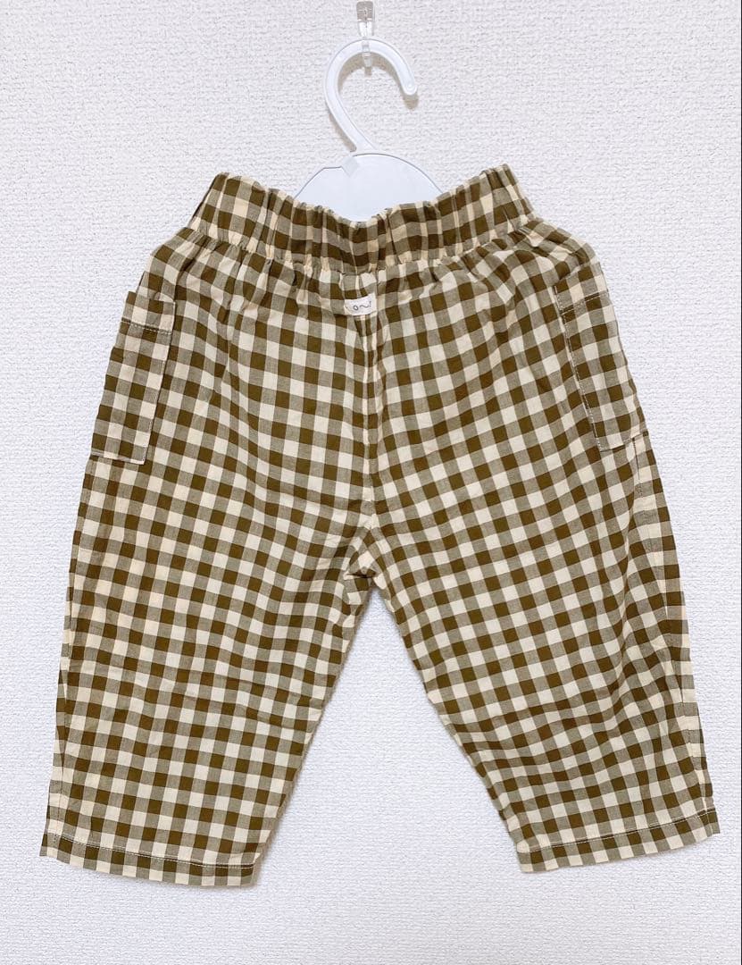 organic zoo－Olive Gingham 上下セット