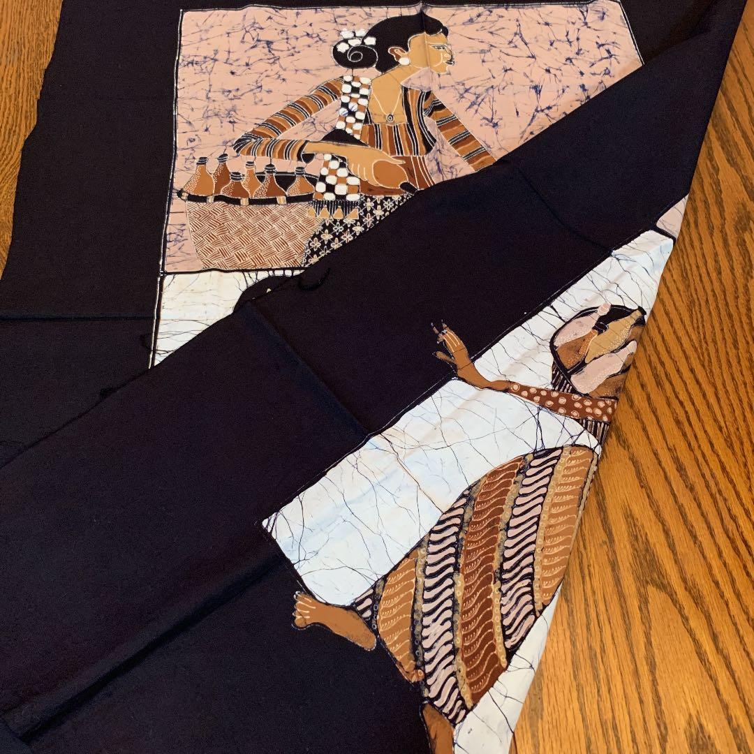 インドネシアで購入手描きバティック芸術品