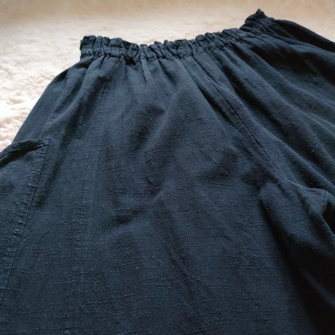 ヤンマ産業 YAMMA◎会津木綿キュロット ネイビー 濃紺
