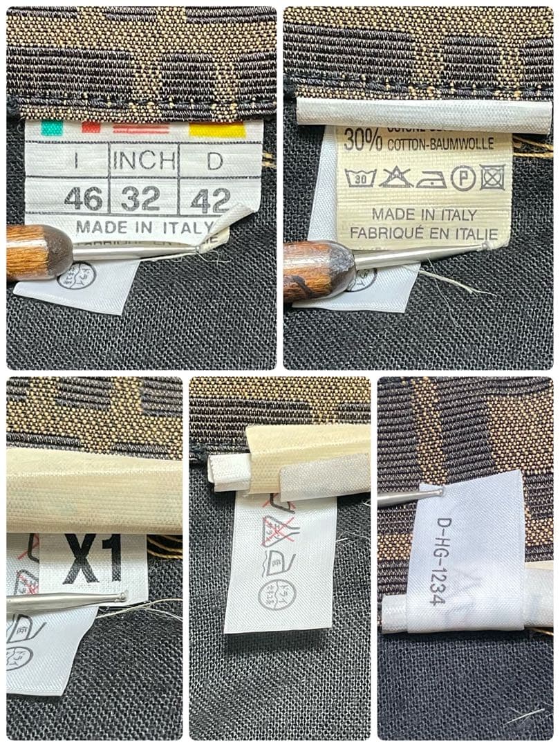 【美品】FENDI 膝丈 タイトスカート ズッカ 総柄 大きめ