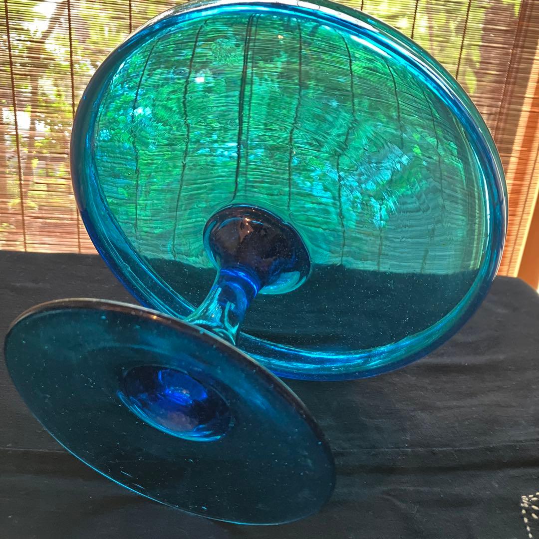 昭和初期　脚付鉢　ガラスコンポート