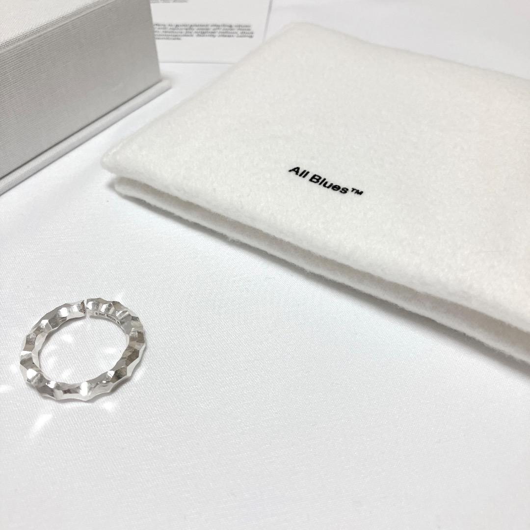新品 62 All Blues シルバーリング 銀 指輪 カフ 岩 18200
