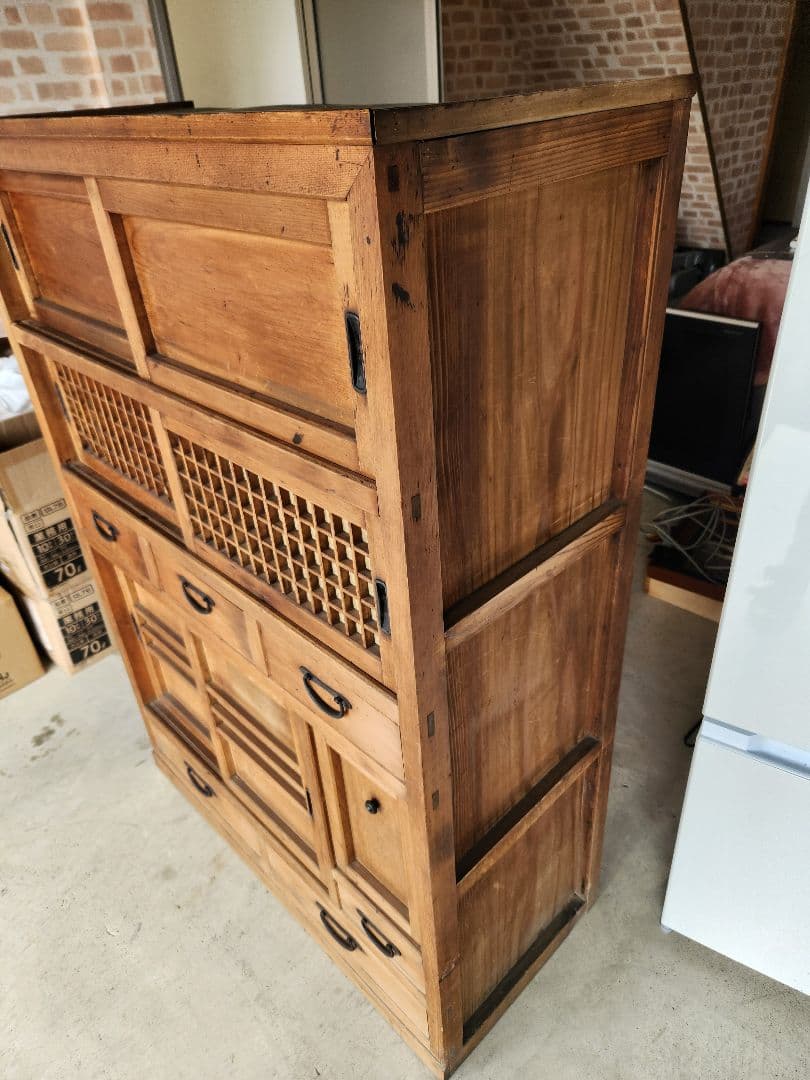 水屋箪笥　時代箪笥アンティークヴィンテージ古家具古民家古民具