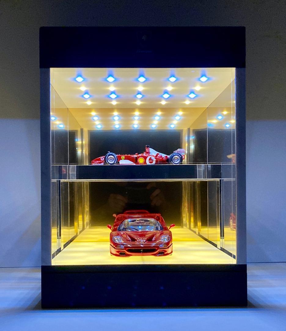 一球オーダー品・2層式・ディスプレーBOX・スタイリッシュジオラマ