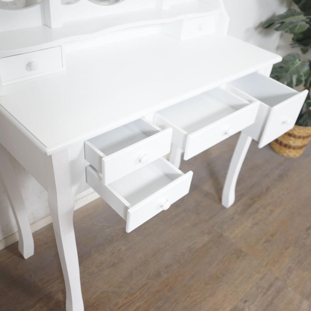 【新品・未使用】　女優ライト付き　　猫脚　ドレッサー＆チェアー　セット