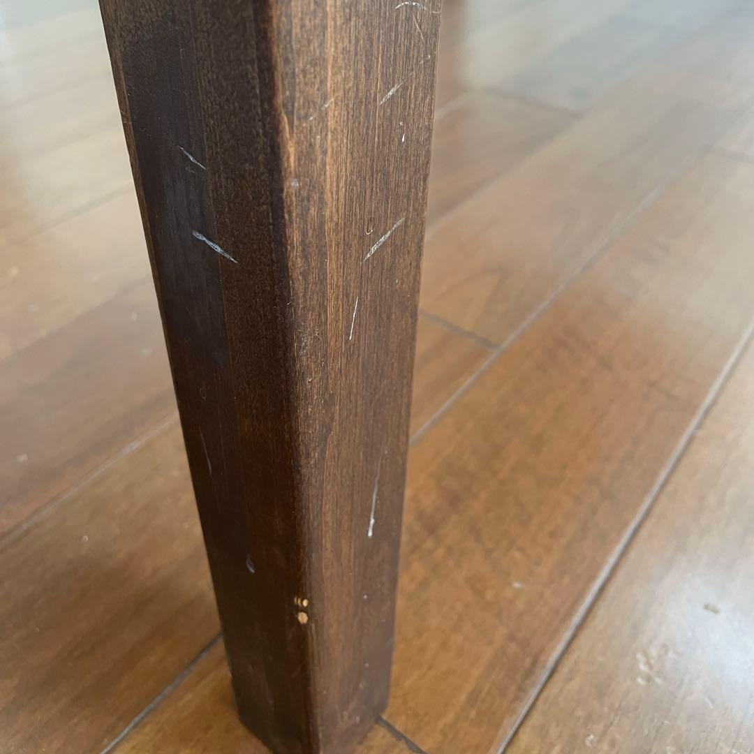 ダイニングテーブル　ウォールナット調　引き出し付き