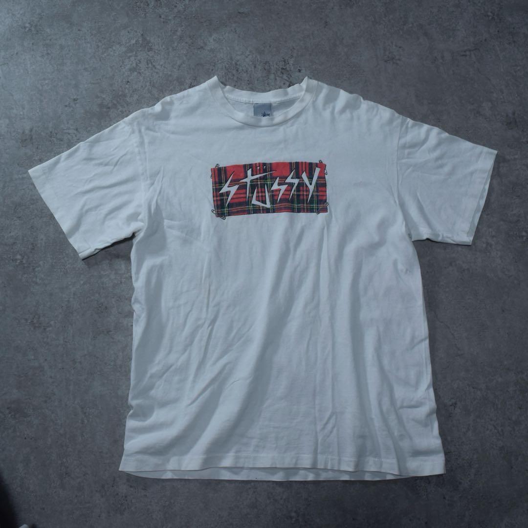 old STUSSY 90s USA製 プリントTシャツ kissオマージュロゴ