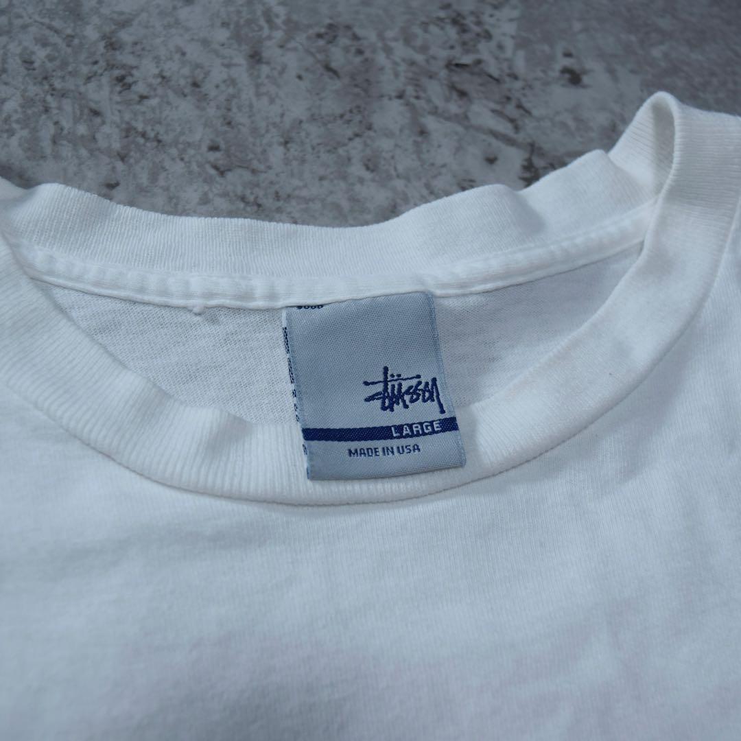 old STUSSY 90s USA製 プリントTシャツ kissオマージュロゴ