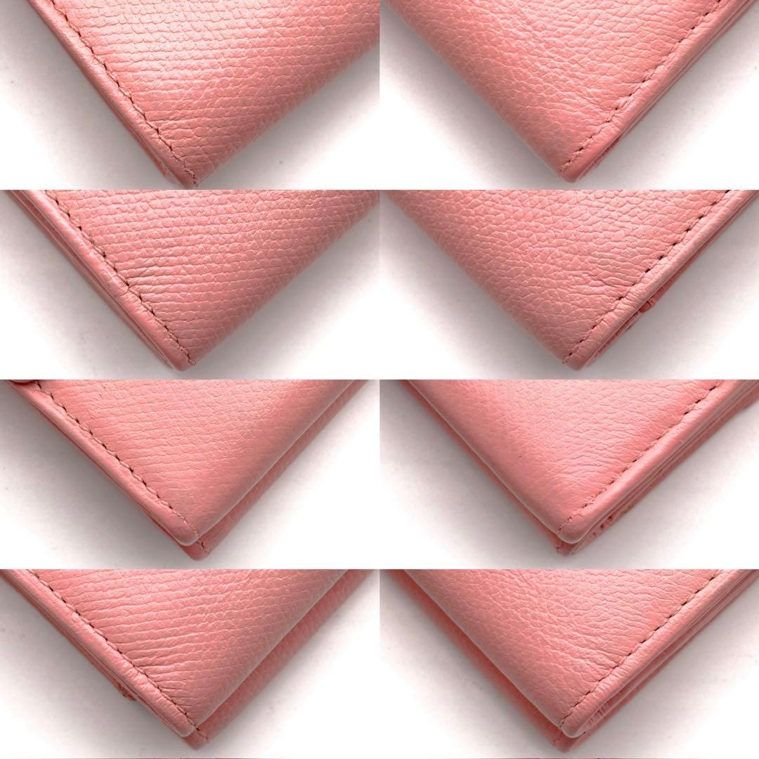【美品✨】シャネル 財布 ココボタン Wホック 三つ折 ピンク