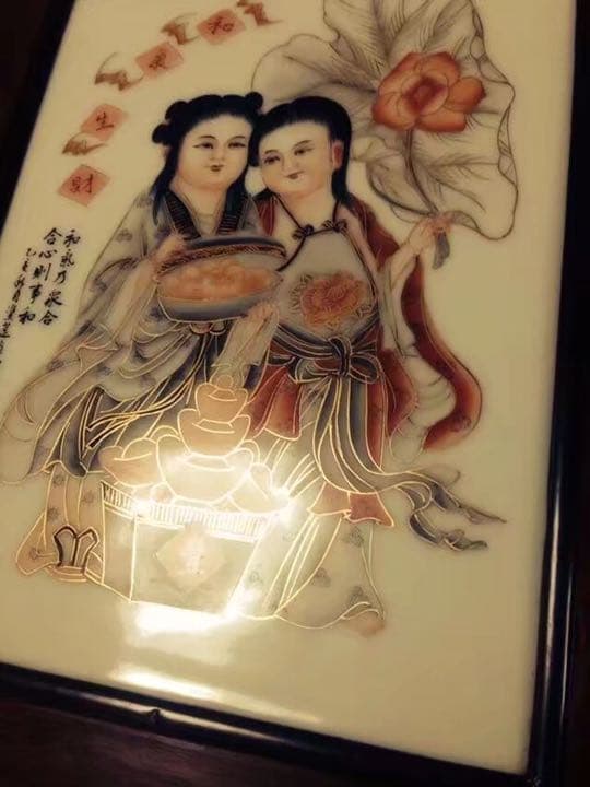 陶板画 唐物 唐木 真金 清末民国