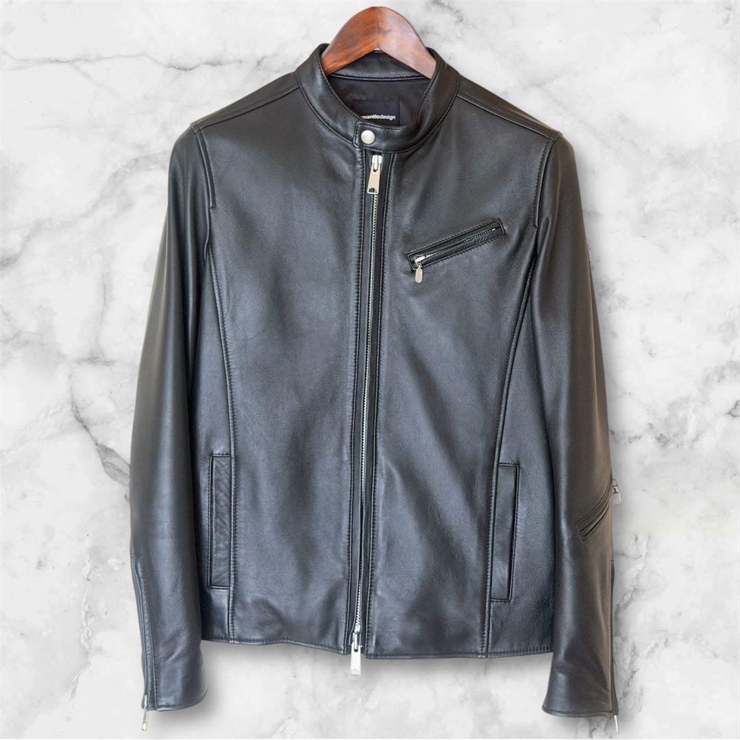 【1/3まで値引中！】【試着のみ美品】【ラムレザージャケット】【Lサイズ】