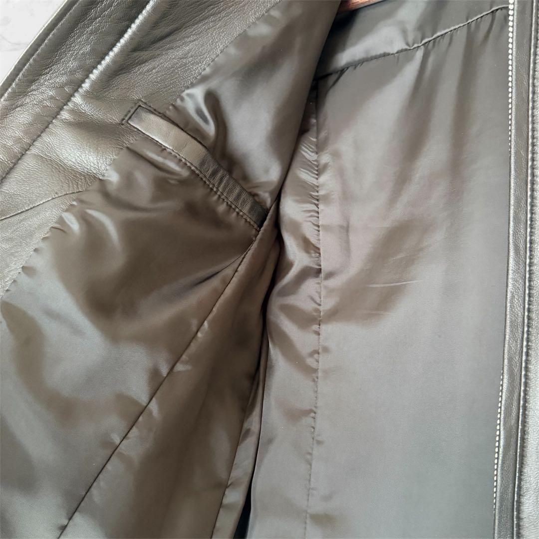 【1/3まで値引中！】【試着のみ美品】【ラムレザージャケット】【Lサイズ】