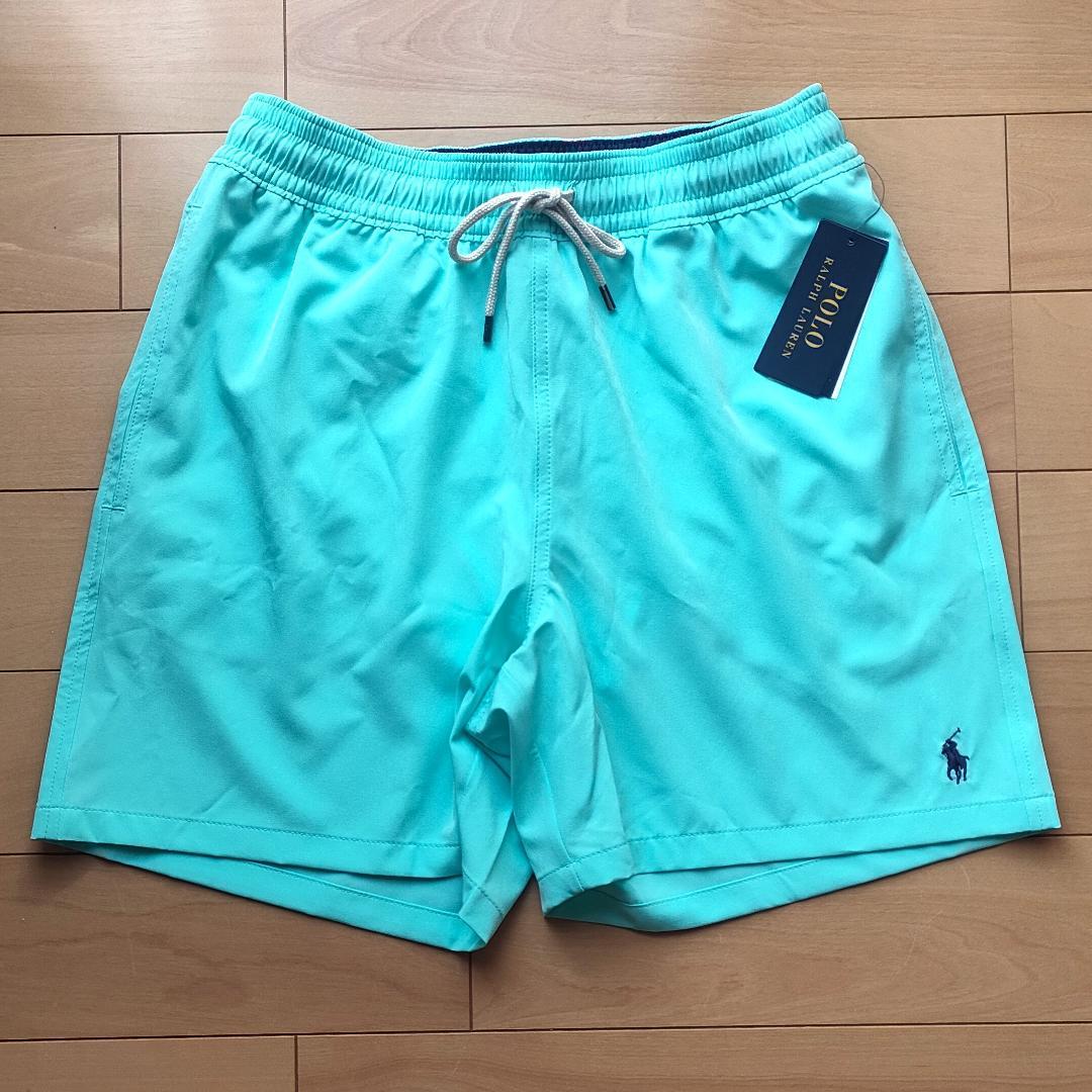 【新品】ラルフローレン Sサイズ メンズ水着 スイムトランクス ライトブルー