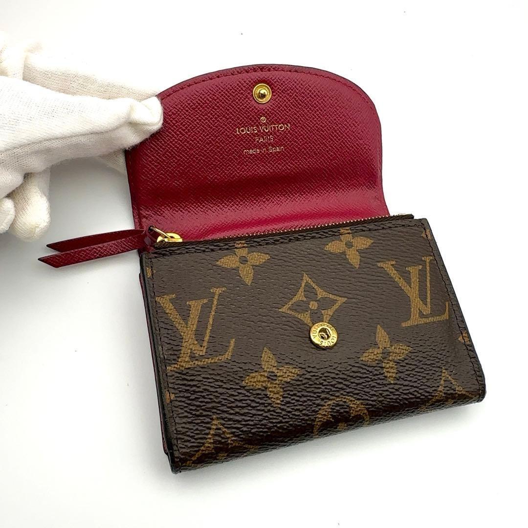 なおみルイヴィトン モノグラム ロザリ フューシャ 折り財布 小銭入れ