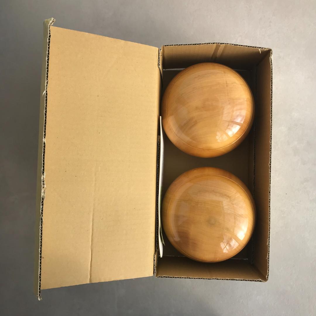 【土日限定出品】囲碁の駒 本蛤碁石（那智黒付）＆ 碁笥（榧 特大 松）セット