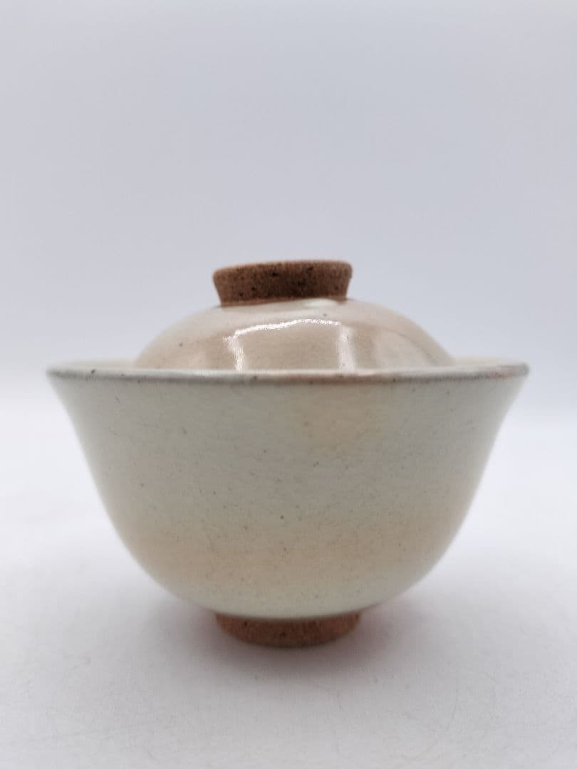 c787 煎茶　啜り茶碗 粉引 5客 紙箱 茶道具 古物　すすり