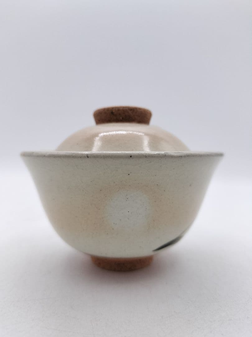 c787 煎茶　啜り茶碗 粉引 5客 紙箱 茶道具 古物　すすり