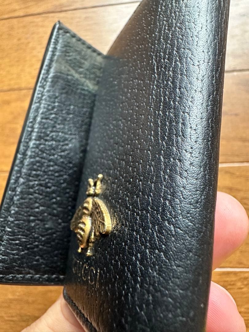 GUCCI アニマリエ ブラックレザー キーケース